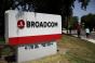 Broadcom logo on sign outside building