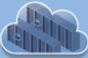 Data servers in cloud icon