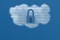 cloud with binary code and padlock