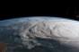 A satellite image of Hurricane Harvey