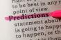 Dictionary definition of the word predictions. including key descriptive words.