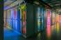 colorful lights in a data center