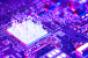 illustration of AI processor with purple background