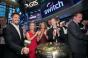 Switch CEO and founder Rob Roy rings the opening bell at NYSE on the company's IPO day on Oct. 6, 2017