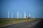 A wind farm in Adrian, Texas