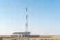 A solar-powered cell tower in the Northern Cape Province of South Africa on the border with Namibia