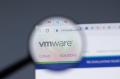 VMware logo close up on website page, Illustrative Editorial