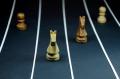 Chess concept of race of horses racing