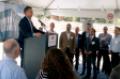 Equinix's former CEO Steve Smith speaking at a data center groundbreaking in Silicon Valley