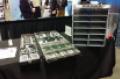 Open19 server "bricks" and a brick cage on display at the Open19 Foundation Summit 2019