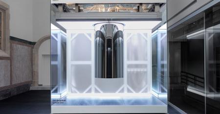 A photo of the utility-scale IBM Quantum System One, which was unveiled on April 5, 2024 