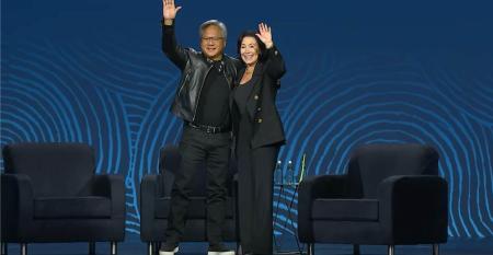 Jensen Huang - NVIDIA founder and CEO with Safra Catz Oracle CEO - Oracle CloudWorld 10-18-22.jpg