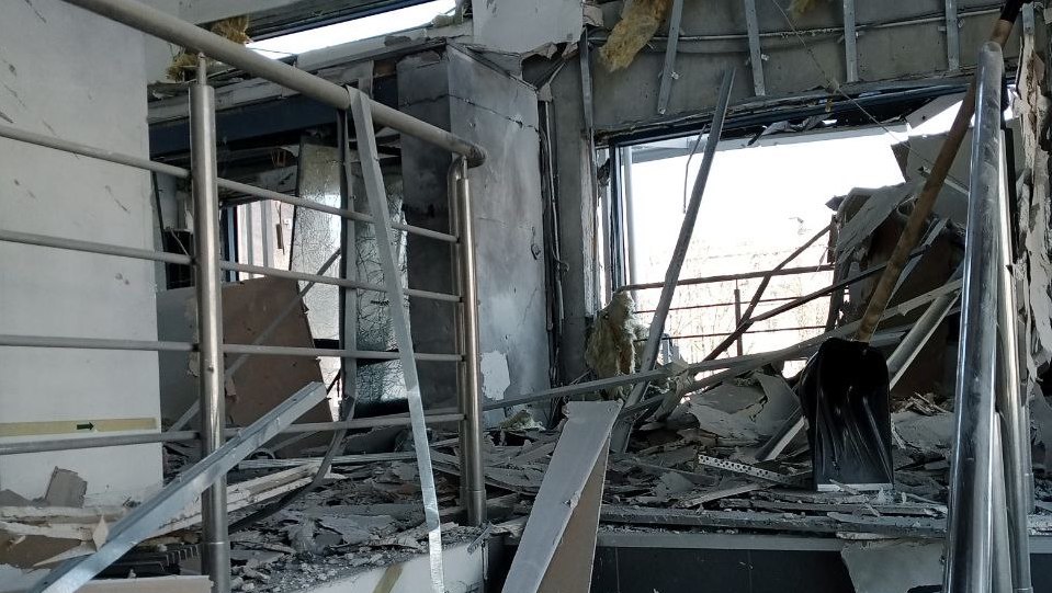 ساختمان ویران شده در اوکراین