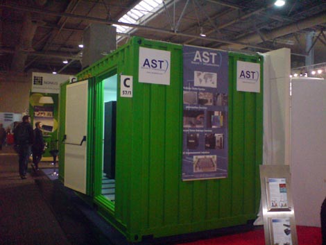 AST Global is showing off its data center container offering at CeBIT technology show in Germany(Photo by Sune Christesen) 