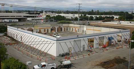 The early stages of construction on a Digital Realty Trust data center in Santa Clara, Calif. 