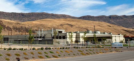 A view of the Intergate.Columbia data center complex built by Sabey Corp. in Wenatchee, Washington.