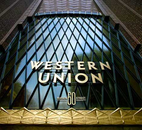 The entrance to 60 Hudson Street, the Manhattan data center hub that previously served as the headquarters for Western Union. (Source: 60 Hudson)