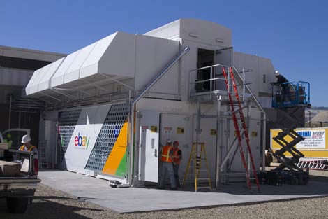 The HP EcoPod module at the eBay data center near Salt Lake City. (Photo: eBay)