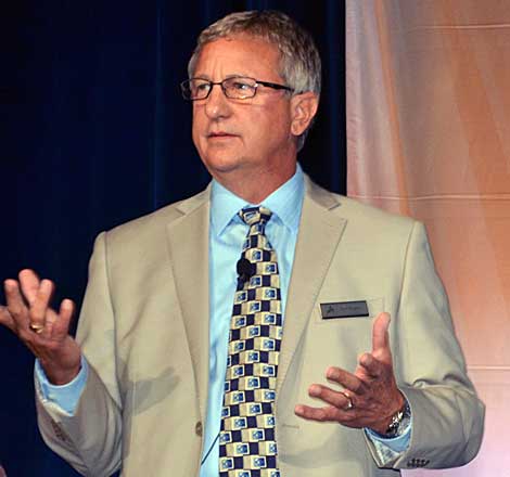 AFCOM President Tom Roberts greeted Data Center World fall attendees in Orlando. He spoke about the need for data center managers to focus on learning about what's coming in the future, or 