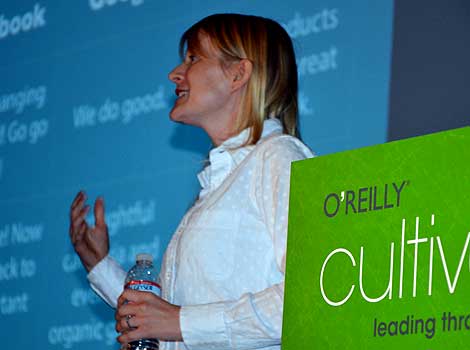 Speaking at Cultivate, Elaine Wherry, co-Founder, Meebo.com