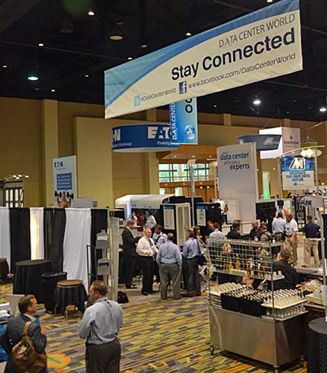 View of the exhibit floor at Data Center World. (Photo by Colleen Miller.)