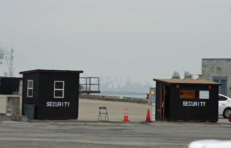 Security presence on the dock. (Photo: Jordan Novet)