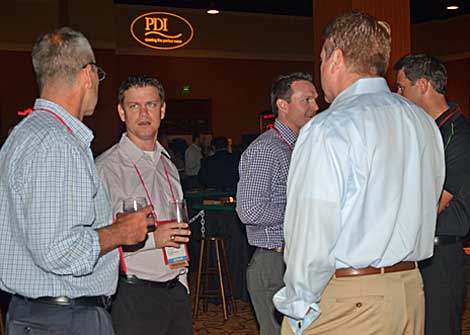 After the day's sessions, participants take time to chat and catch up on Monday evening. The next event is slated for June of 2014 in Boca Raton, Florida. (Photo by Colleen Miller.) 