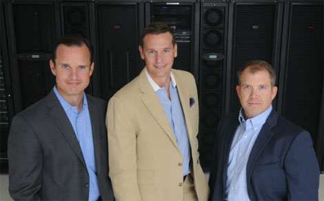 The executive team at DartPoint includes, from left, CFO Jeff Noland, CEO Hugh Carspecken and CRO Loren Long.
