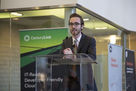 Michael Levy, senior analysts, data centers, at 451 Research, shares his insights with guests at the July 27, 2014, event to celebrate CenturyLink entering the Phoenix market