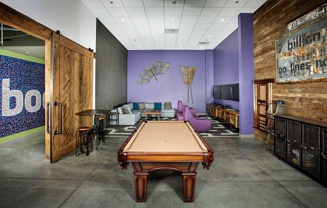 The game room at Facebook's Altoona data center. (Photo: @2014 Jacob Sharp Photography)