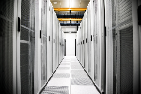 A look down an aisle at an EdgeConneX data center (Photo: EdgeConneX)