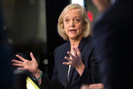 Meg Whitman, CEO of Hewlett Packard Enterprise in New York City in November, 2015. (Photo by Andrew Burton/Getty Images)