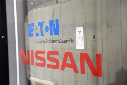 Nissan and Eaton's energy storage system that uses used electric-car batteries (Photo: Nissan)